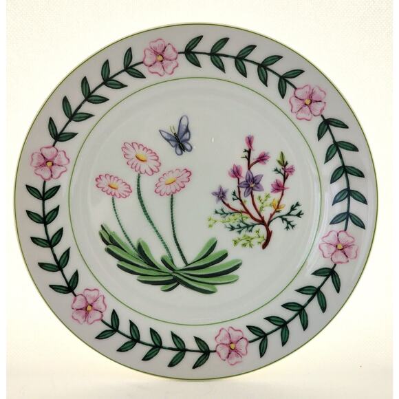 PLATES-SALAD/DESSERT/BUFFET-I GODINGER & CO.-Floral-Butterfly-Dragonfly-Set of 4 - Picture 8 of 13